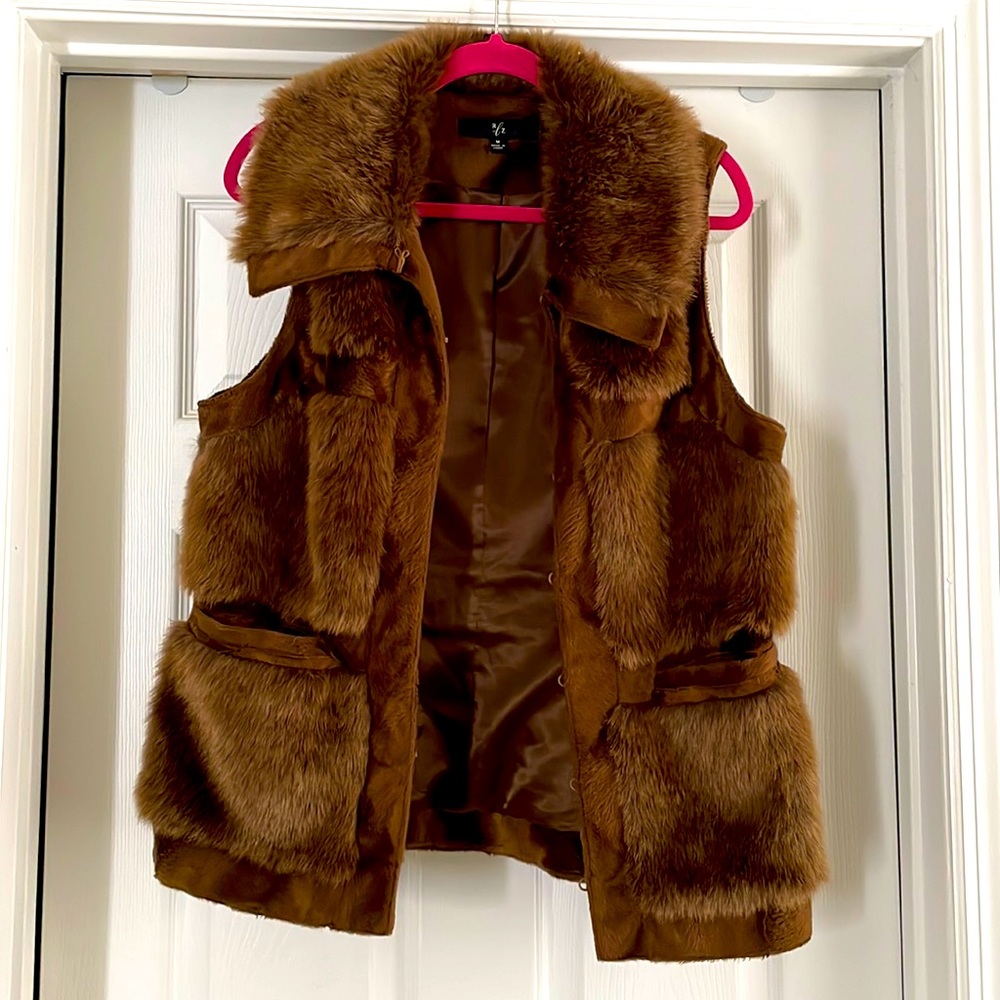 Brown Faux Fur Vest
